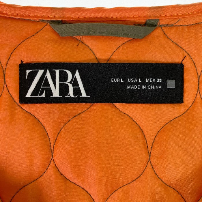 ZARA ザラ キルティングボアジャケット カーキ sizeL瑞穂店