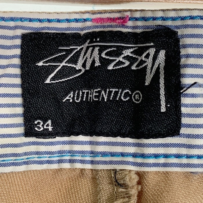 STUSSY ステューシー ロゴ刺繡 チノパンツ ベージュ Size 34 福生店