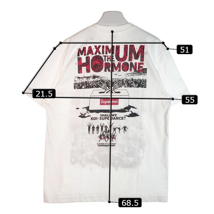 MAXIMUM THE HORMONE マキシマムザホルモン 恋のスペルマ バンドTシャツ ホワイト sizeL 瑞穂店