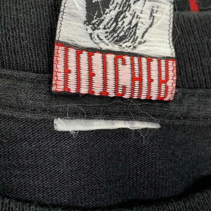 90's CHRISTIAN FLETCHER クリスチャン フレッチャー クロス トライバル プリント Tシャツ ブラック USA製 袖裾シングル Size L 福生店