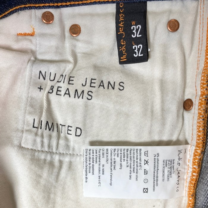 NUDIE JEANS ヌーディジーンズ +BEAMS ビームス 別注LIMITED  デニム パンツ VAT no SE556628927701インディゴブルー size32 瑞穂店