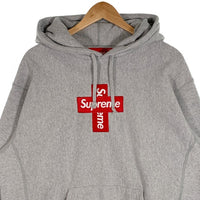 SUPREME シュプリーム 20AW Cross Box Logo Hooded Sweatshirt クロスボックスロゴ スウェットパーカー グレー Size M 福生店