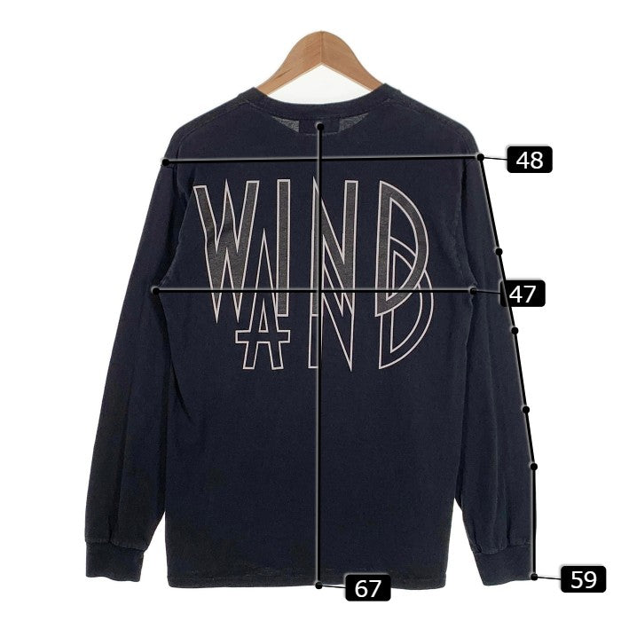 WIND AND SEA ウィンダンシー プリント ロングスリーブTシャツ ブラック WDS-20A-TPS-06 Size M 福生店
