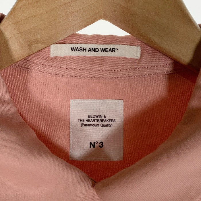 BEDWIN ベドウィン オープンカラー スーベニアシャツ レーヨン 刺繡 ピンク Size 3 福生店