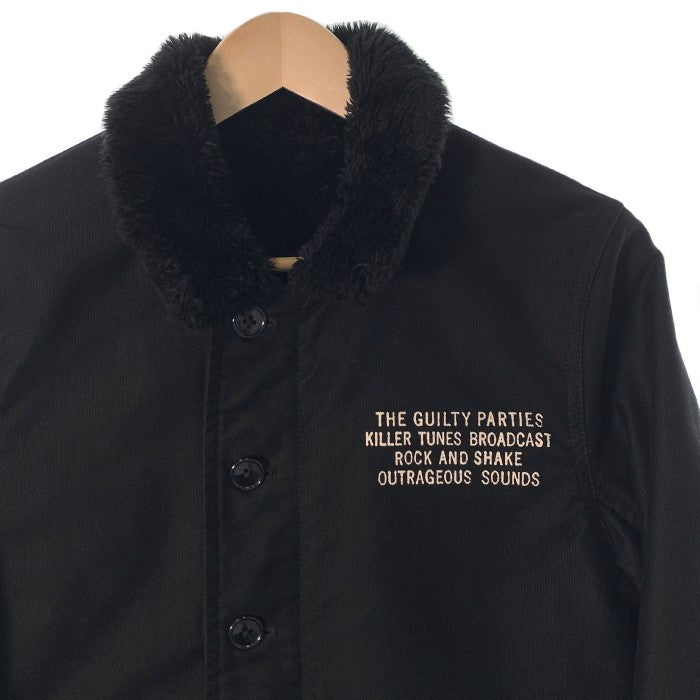 WACKO MARIA ワコマリア N-1 デッキジャケット ボア プリント ブラック Size S 福生店