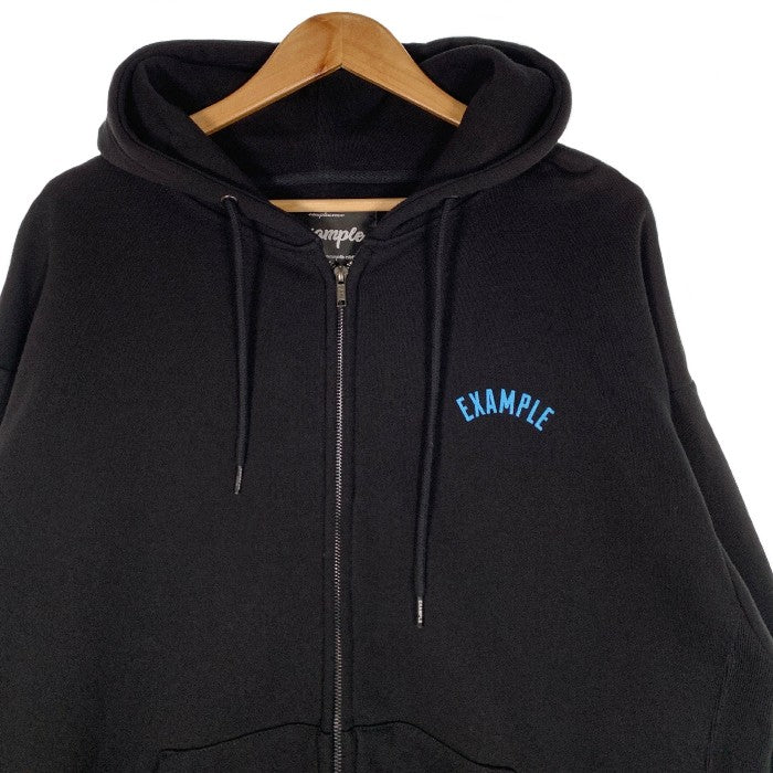 EXAMPLE エグザンプル GBTG CIRCLE LOGO ZIP HOODIE サークルロゴ ジップアップ スウェットパーカー ブラック Size XL 福生店