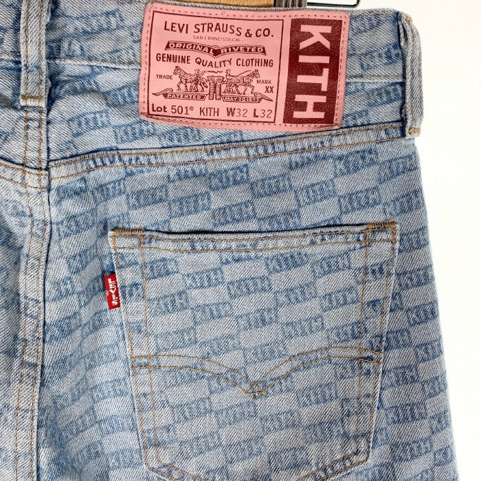 KITH キス LEVI'S リーバイス 501 ST チェッカーフラッグ スリムテーパー デニムパンツ Size 32×32 福生店