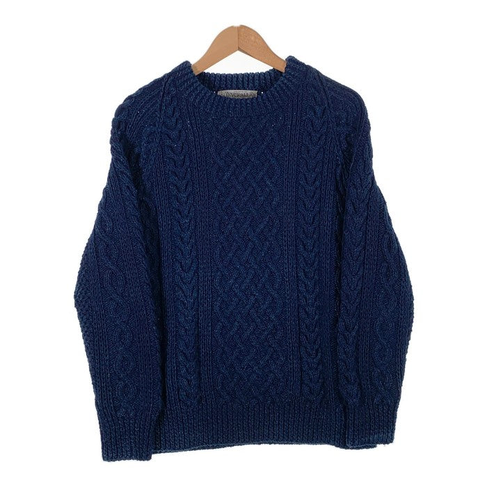 INVERALLAN インバーアラン 1A ケーブルニット クルーネックセーター インディゴ Size 36 相当 福生店