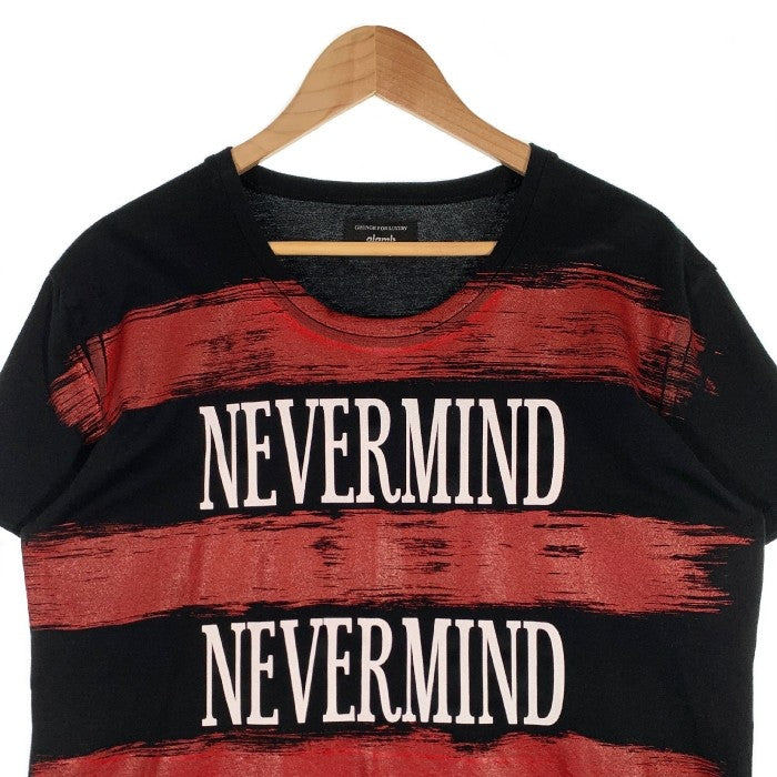 glamb グラム NEVERMIND ネヴァーマインド プリント Tシャツ ブラック GB16WT/CS03 Size 3 福生店