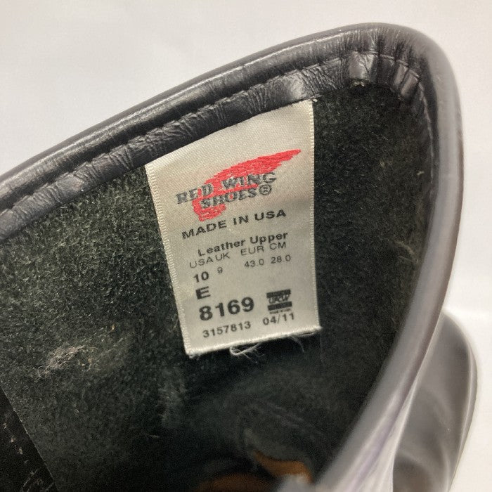 REDWING レッドウィング 8169  羽タグ 11年 PECOS BOOTS ペコス ブーツ ブラック size28cm 瑞穂店