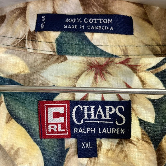 CHAPS × RALPH LAUREN チャプス × ラルフローレン 開襟 オープンカラーシャツ グリーン sizeXXL 瑞穂店