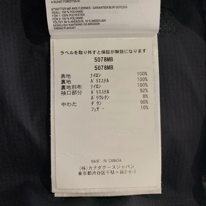CANADA GOOSE カナダグース LODGE HOODY ロッジフーディ ダンジャケット ブラック 5078MB Size XL 福生店