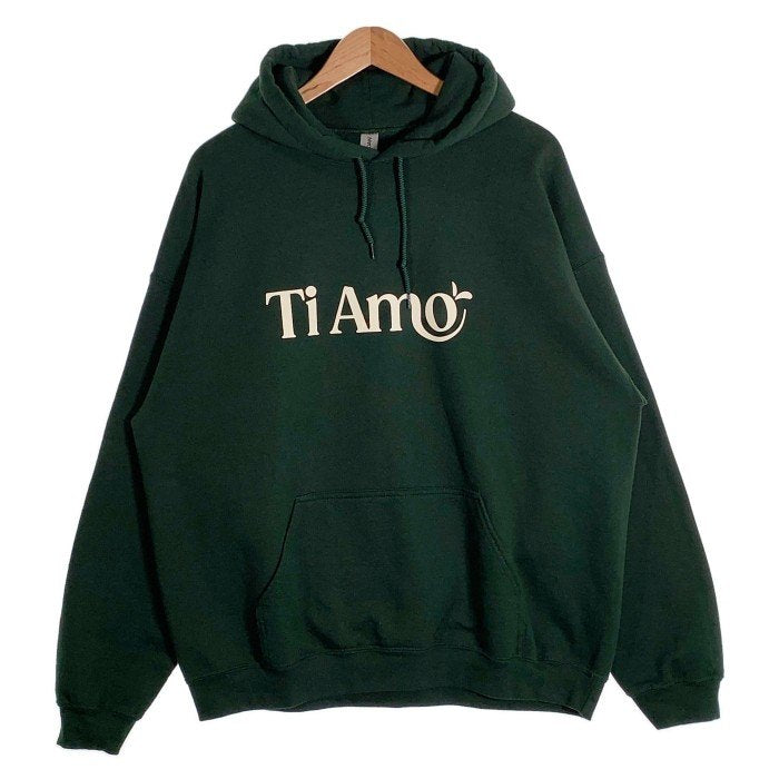 Ti Amo ティアモ minnano ロゴ プリント スウェット パーカー グリーン ミンナノ Size XL 福生店