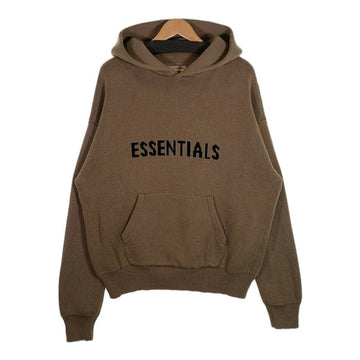 ESSENTIALS エッセンシャルズ Logo Knit Hoodie ロゴ ニット プルオーバーパーカー カーキ Size S 福生店