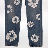 DENIM TEARS デニムティアーズ LEVI'S リーバイス 501 DT Wreath Jean リースプリント デニムパンツ インディゴ Size 31×32 福生店