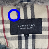 BURBERRY BLACK LABEL バーバリーブラックレーベル ラビットファー デニムジャケット ブラック Size M 福生店