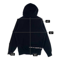 SUPREME シュプリーム 18AW COMME des GARCONS コムデギャルソン Split Box Logo Hooded Sweatshirt スプリットボックスロゴ プルオーバースウェットパーカー ブラック Size S 福生店