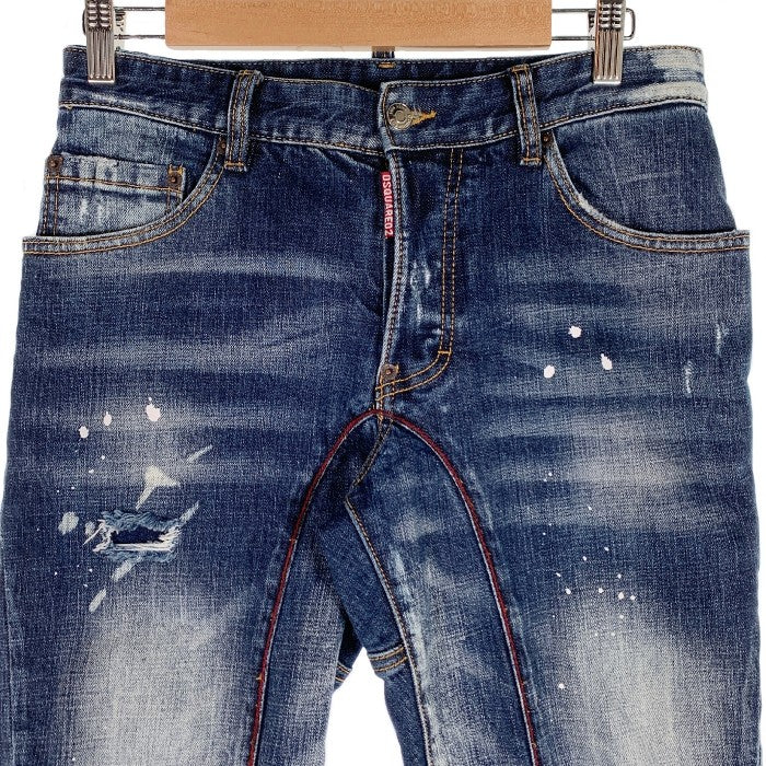 DSQUARED2 ディースクエアード 18SS Classic Kenny Twist Jean クラシックケニーツイストジーンズ ペンキ ダメージ加工 Size 44