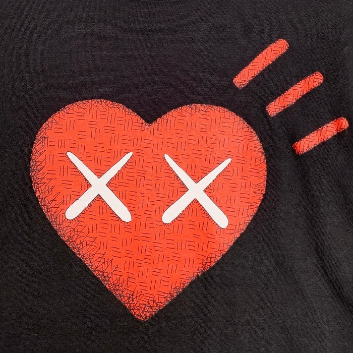 HUMAN MADE ヒューマンメイド KAWS カウズ ハートプリント Tシャツ ブラック Size XL 福生店