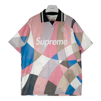 SUPREME シュプリーム×EMILIO PUCCI エミリオプッチ 21SS Soccer Jersey サッカージャージ シャツ 総柄 半袖 ピンク sizeM 瑞穂店