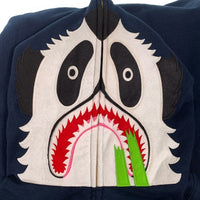 A BATHING APE アベイシングエイプ PANDA SHARK FULL ZIP HOODIE パンダ シャークパーカー ネイビー Size L 福生店