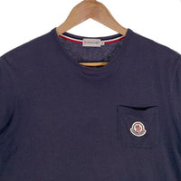 MONCLER モンクレール MAGLIA T-SHIRT ポケット付 Tシャツ ネイビー Size S 福生店