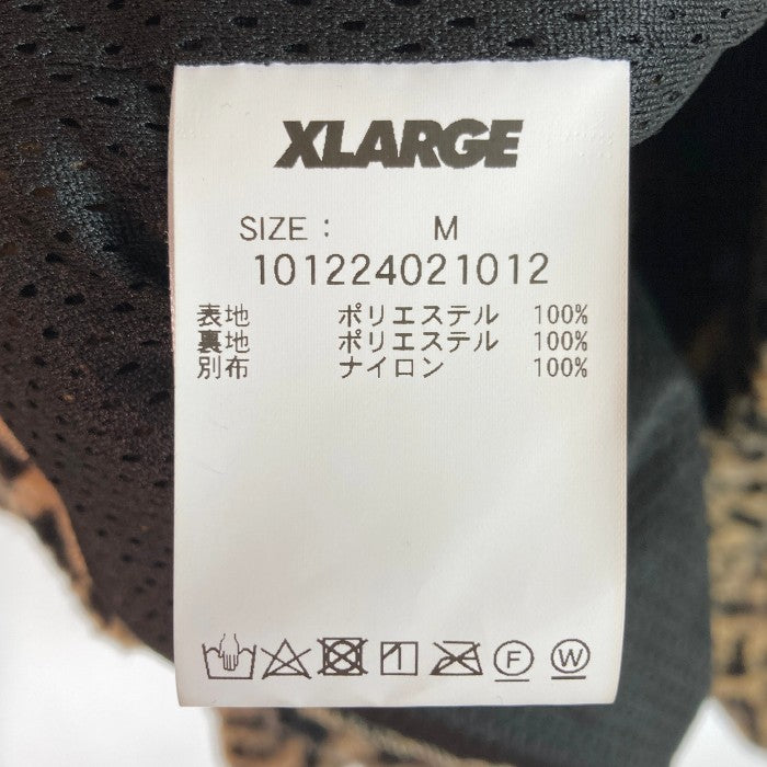 XLARGE エクストララージ ボアフリースジャケット パーカー レオパード ベージュ sizeM 瑞穂店