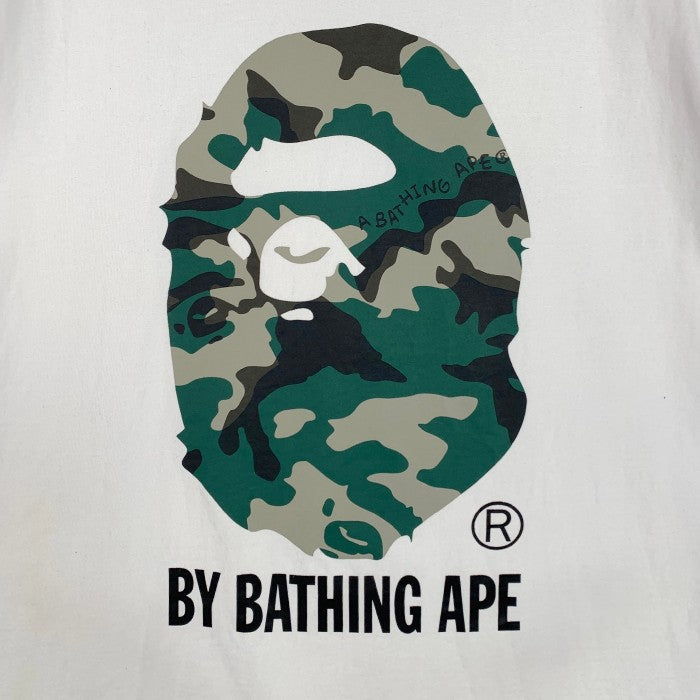A BATHING APE アベイシングエイプ APE HEAD TEE ヘッド Tシャツ ホワイト カモフラージュ Size L 福生店