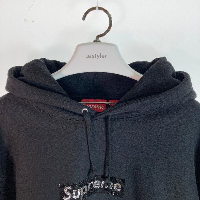 Supreme×SWAROVSKI シュプリーム×スワロフスキー Box Logo Hooded Sweatshirt ボックスロゴ パーカー 19SS ブラック sizeXL 瑞穂店