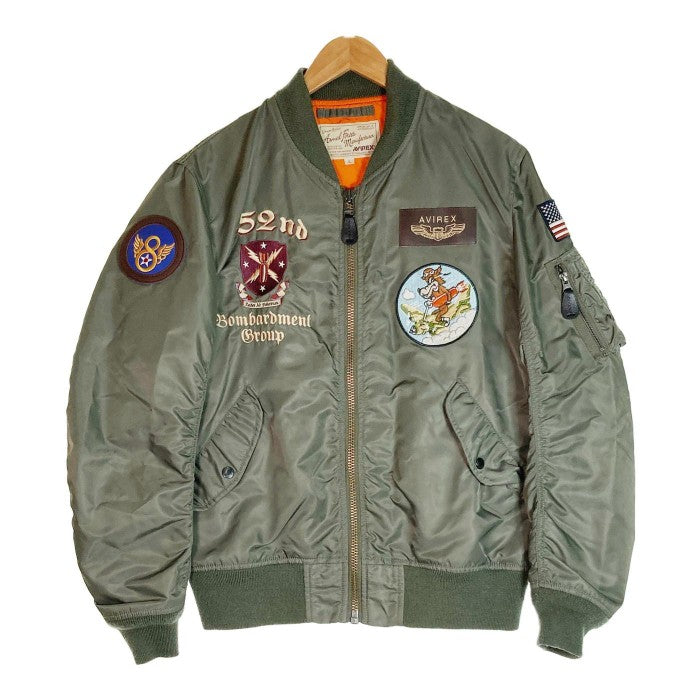 AVIREX アヴィレックス LIGHT MA-1 452nd SQUADRON 6182127 WEB&DEPOT限定 フライトジャケット カーキ sizeXL 瑞穂店