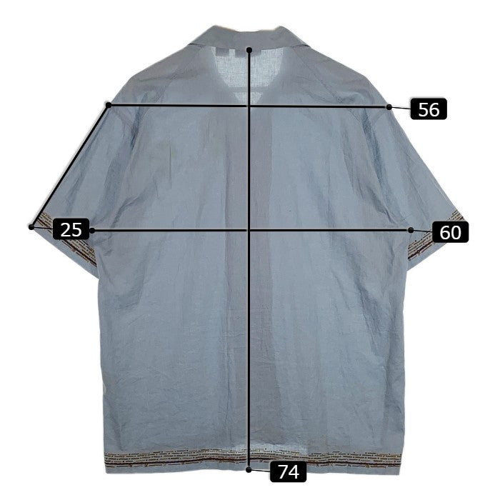 HECTIC ヘクティク オープンカラー コットン リネン S/S アロハシャツ ブルー Size L 福生店