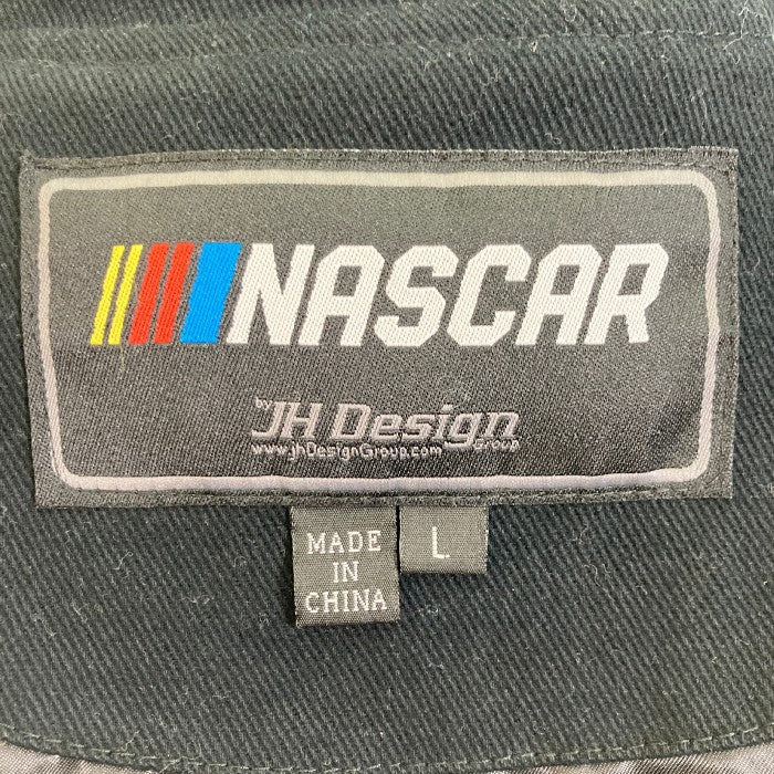 JH DESIGN ジェイエイチデザイン NASCAR ナスカー ジェフハミルトン レーシングジャケット ツイル ブラック Size L 瑞穂店