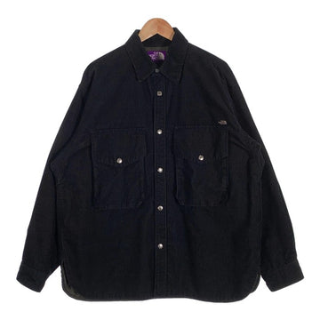 THE NORTH FACE ノースフェイス Corduroy Insulation Shirt Jacket コーデュロイ インシュレーション シャツジャケット パープルレーベル ブラック NY2260N Size L 福生店