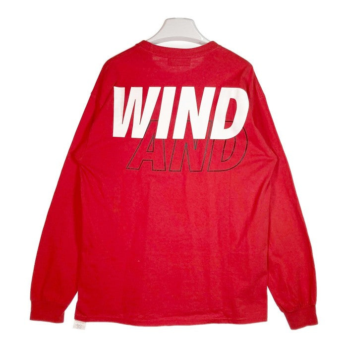 WIND AND SEA ウィンダンシー L/S TEE 長袖 Tシャツ LONG SLEEVE ロングスリーブ ロンT WDS ロゴ 赤 レッド sizeL 瑞穂店