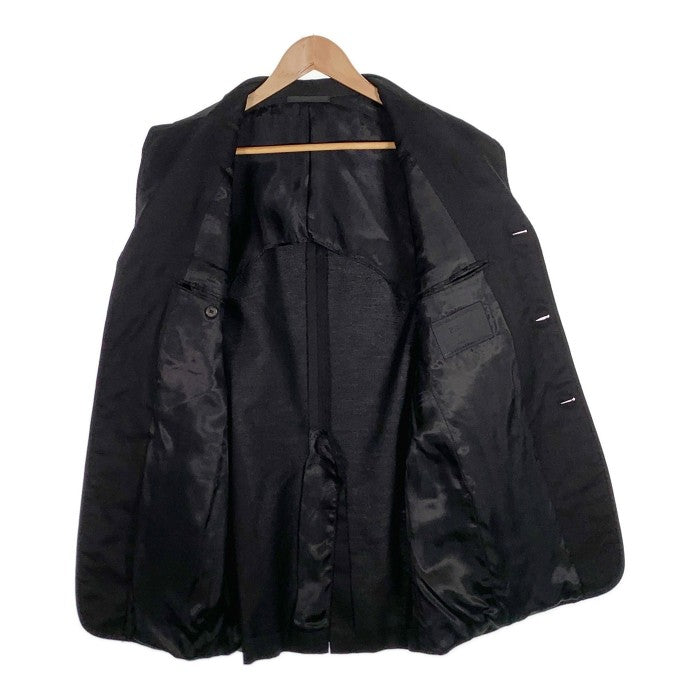 PRADA プラダ 3B コットンテーラードジャケット ブラック ライニング レーヨン Size 48 福生店