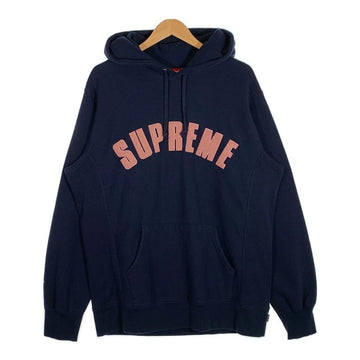 Supreme シュプリーム 17SS Chenille Arc Logo Hooded Sweatshirt シェニールアーチロゴ スウェットパーカー ネイビー Size XL 福生店