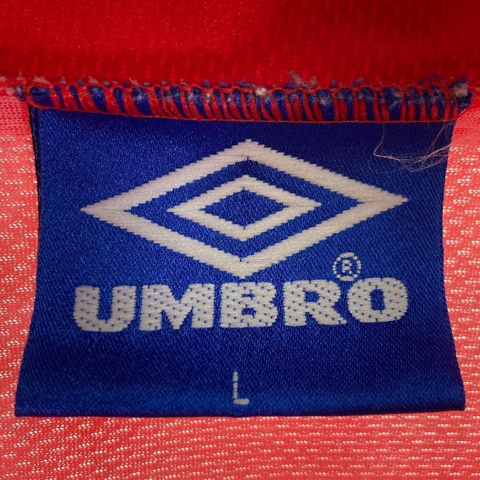 UMBRO アンブロ  AJAXアヤックス ユニフォームＴシャツ 英国製 レッド×ホワイト sizeL 瑞穂店