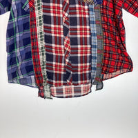 Rebuild by Needles リビルドバイニードルズ CH284 Flannel Shirt 7 Cut Wide Shirt 再構築 ネルシャツ マルチカラー sizeXL 瑞穂店