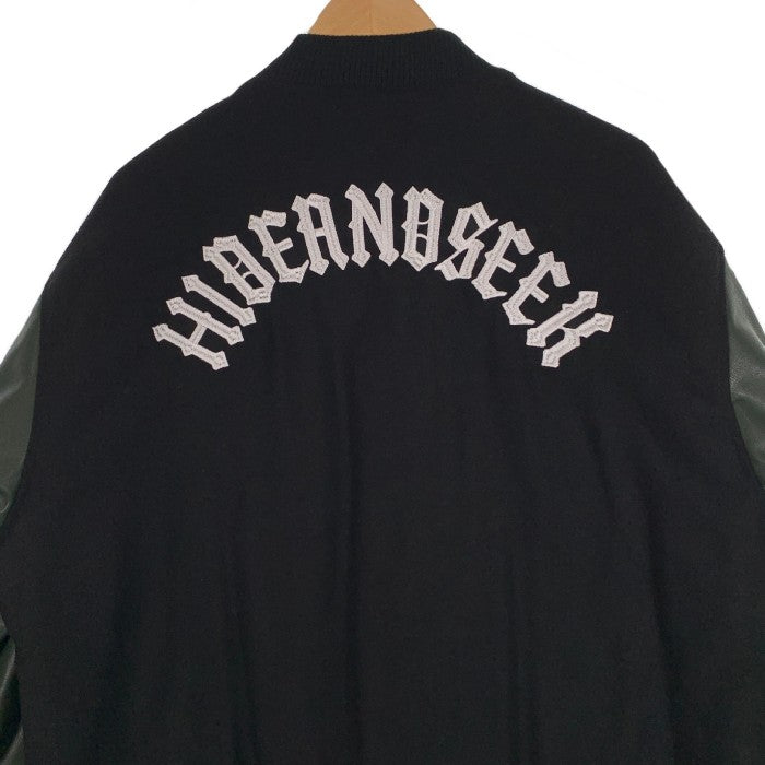 HIDE AND SEEK ハイドアンドシーク 23AW VARSITY JACKET バーシティジャケット スタジャン ブラック ダークグリーン Size L 福生店