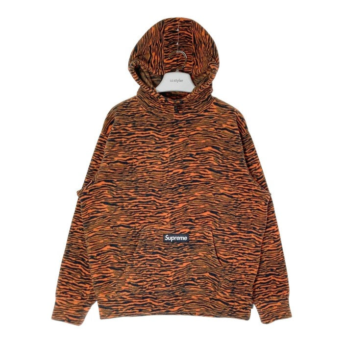 Supreme シュプリーム 21AW Logo Polartec Hooded Sweatshirt Tiger オレンジ×ブラック sizeM 瑞穂店