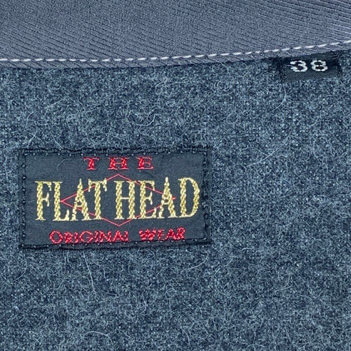 THE FLAT HEAD フラットヘッド ウールシャツ ブラック ナイロン 刺繡 LOT-WS-04W Size 38 福生店