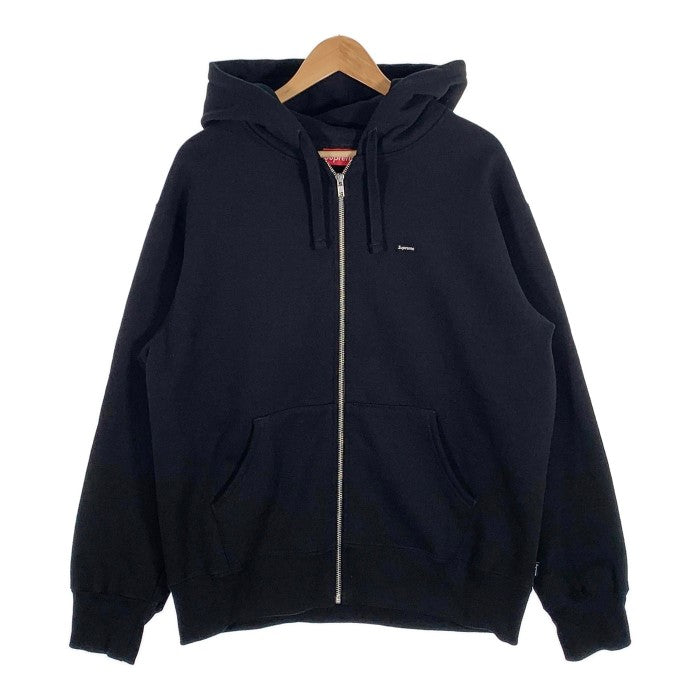 SUPREME シュプリーム 22AW Small Box Drawcord Zip Up Hooded Sweatshirt スモールボックスロゴ ドローコード ジップアップ スウェットパーカー ブラック Size M 福生店