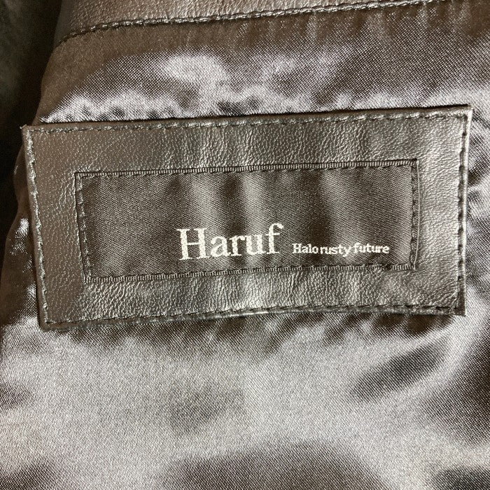 Haruf ハルフ レザー ライダースジャケット 羊革 ブラック sizeM 瑞穂店
