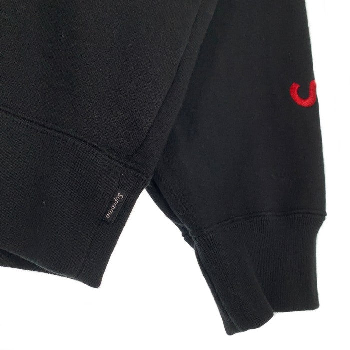 SUPREME シュプリーム 21SS Embroidered S Logo Hooded Sweatshirt Sロゴ プルオーバー スウェットパーカー ブラック Size L 福生店