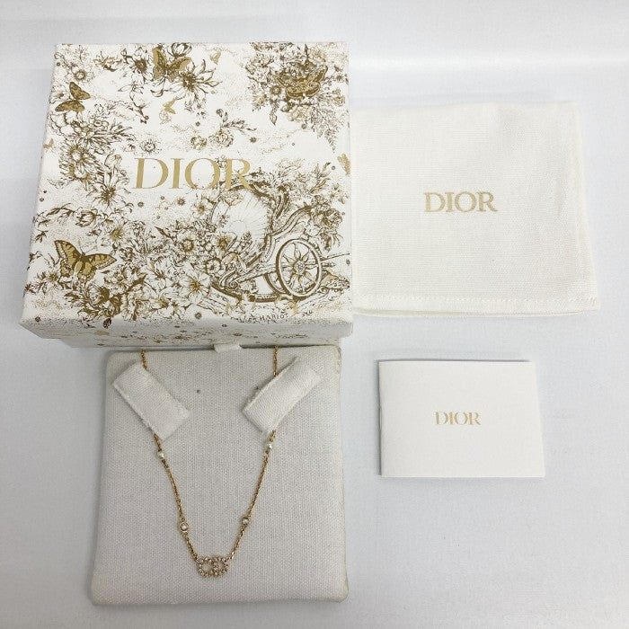 Christian Dior クリスチャンディオール パール ラインストーン ロゴ ...