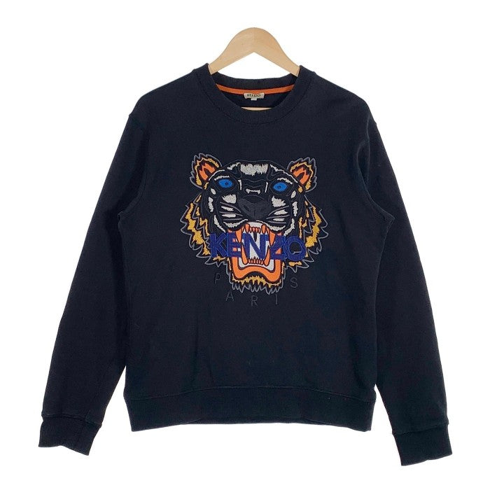 KENZO ケンゾー タイガー刺繡 クルーネックスウェットトレーナー ブラック F755SW0014XV Size M 福生店