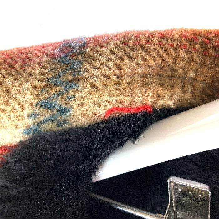 MELTON メルトン 70's ウール ボア ジャケット USA製 紺 チェック 柄 肉厚 ビンテージ ヴィンテージ  赤 sizeM 瑞穂店