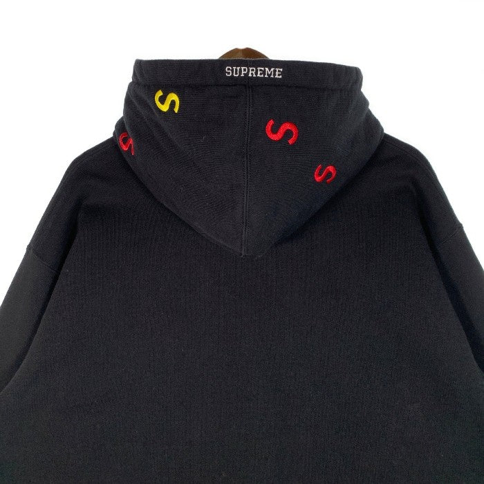 SUPREME シュプリーム 21SS Embroidered S Logo Hooded Sweatshirt Sロゴ プルオーバー スウェットパーカー ブラック Size L 福生店