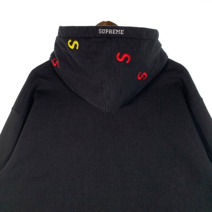 SUPREME シュプリーム 21SS Embroidered S Logo Hooded Sweatshirt Sロゴ プルオーバー  スウェットパーカー ブラック Size L 福生店