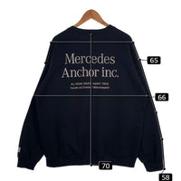 Mercedes Anchor inc. メルセデスアンカーインク グリッターロゴ プリント スウェットクルーネックトレーナー ブラック Size XL 福生店